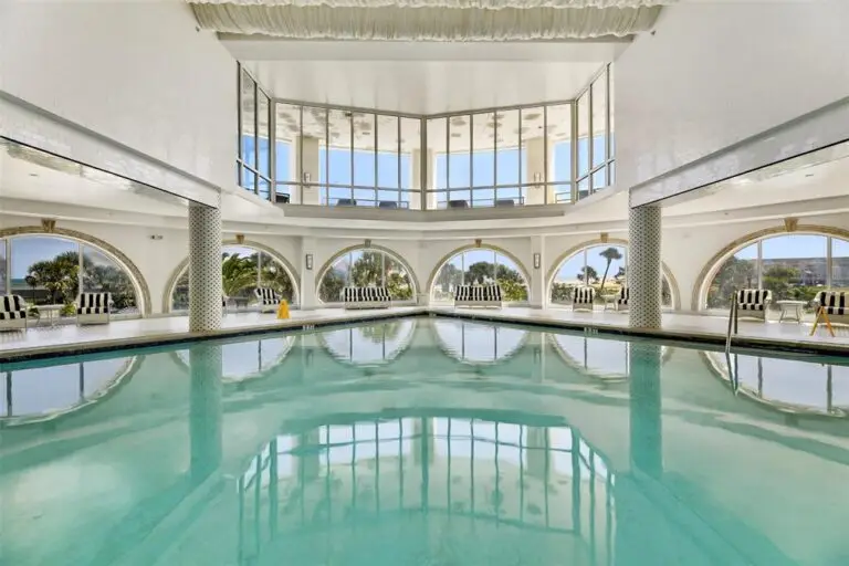 image of Diamond Beach indoor pool with beautiful pillars and a luxurious Athens look